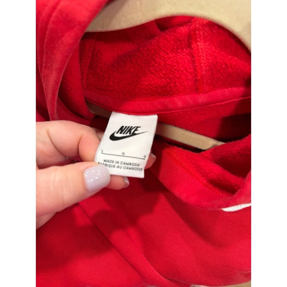 Nike Sportswear Club Fleece Pullover Hoodie red‎ boys large